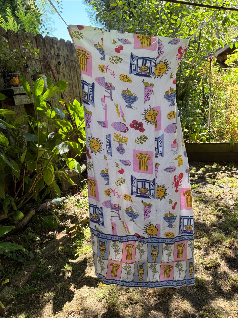 XL Greek Inspired Strapless Dress